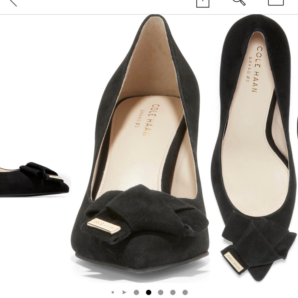 Cole Haan INA Black Suede Pumps size 7.5